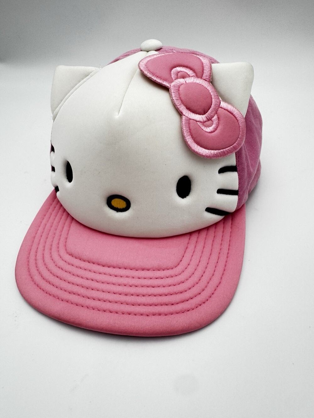 Hello Kitty Plush 3D Face Pink Baseball Cap Hat Sanrio 2025 One Size Adult